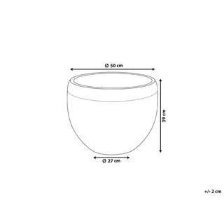Beliani Cache-pot en Fibre d'argile Moderne ZAKROS  