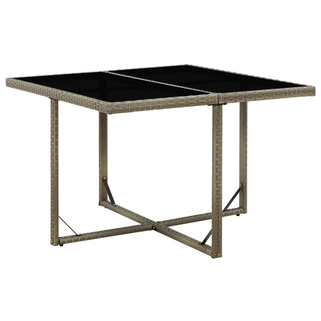 VidaXL Table de jardin rotin synthétique  