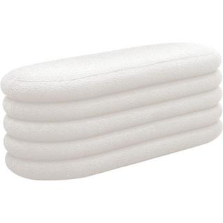 mutoni Tabouret Blestox Bouclé tissu blanc 108  