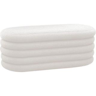 mutoni Tabouret Blestox Bouclé tissu blanc 108  