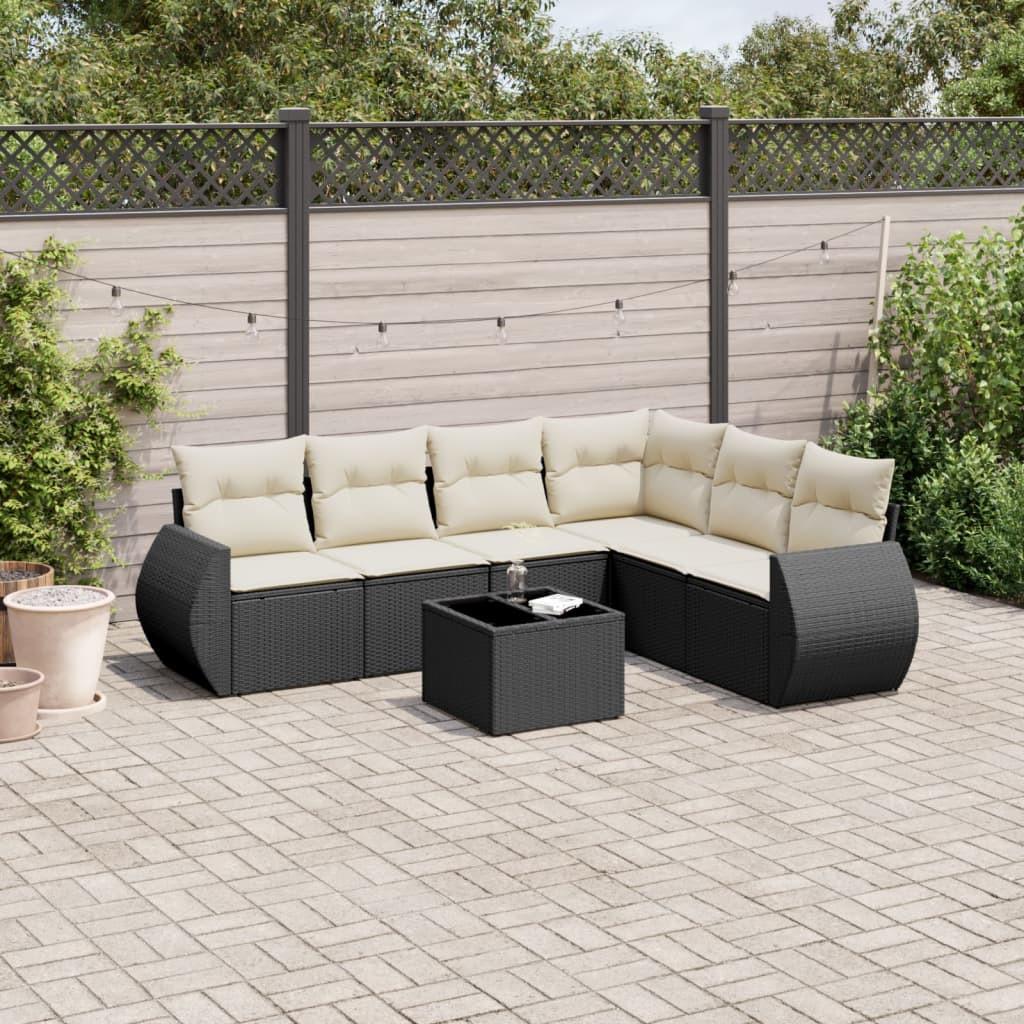 VidaXL set divano da giardino Polirattan  