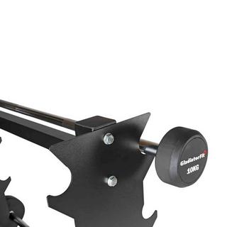 GladiatorFit  Stahlablagegestell für 10 GladiatorFit Gummi-Langhanteln 