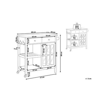 Beliani Servierwagen aus MDF-Platte Modern GENOA  
