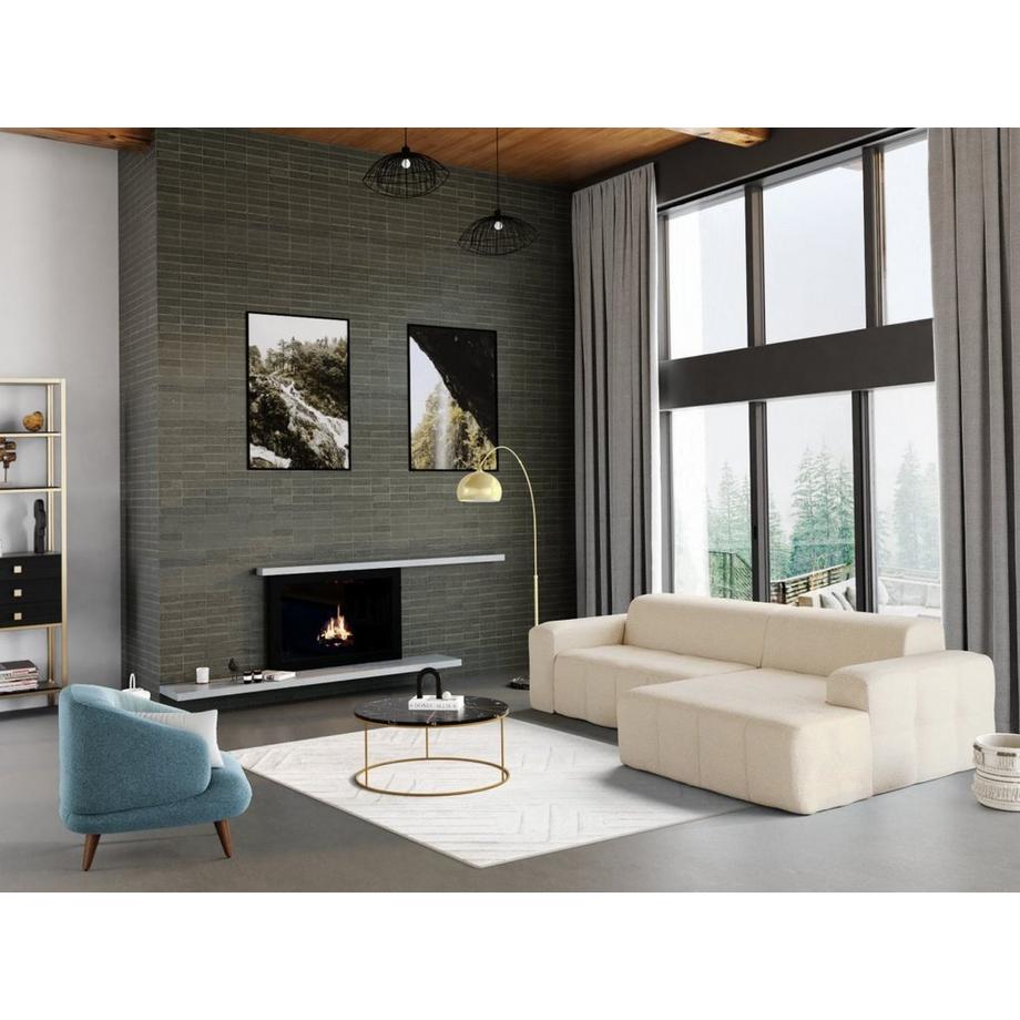 OZAIA Tapis shaggy à  poils longs effet 3D MAZE 2  