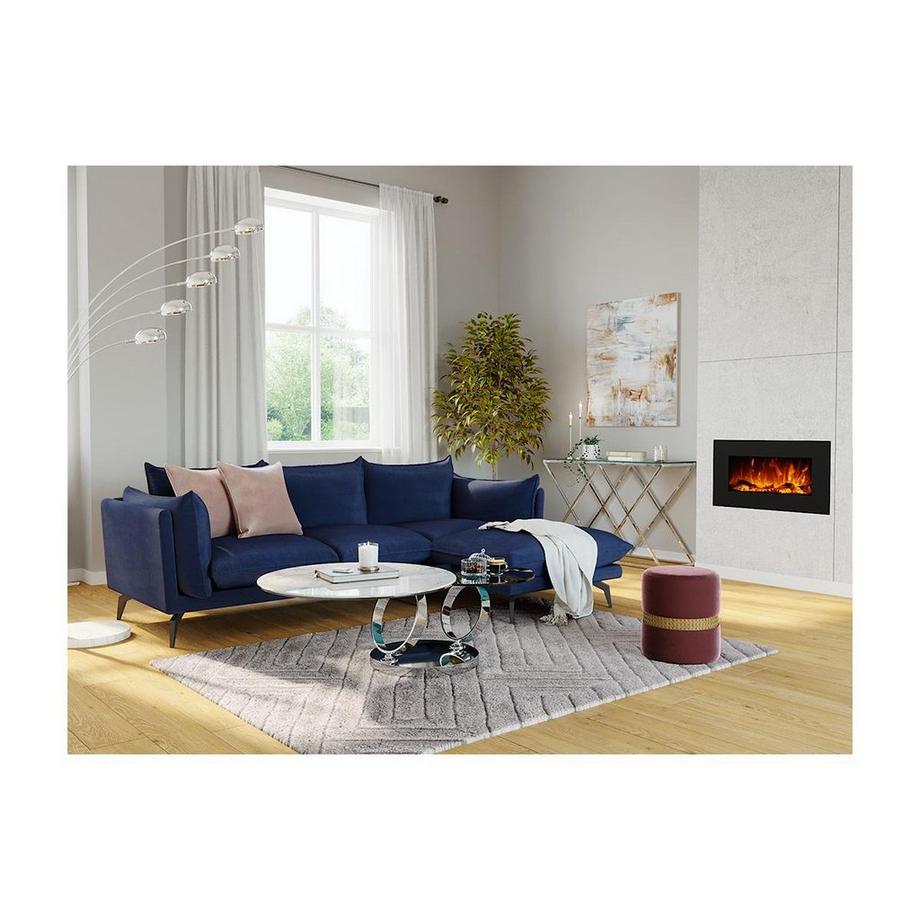 OZAIA Tapis shaggy à  poils longs effet 3D MAZE 2  