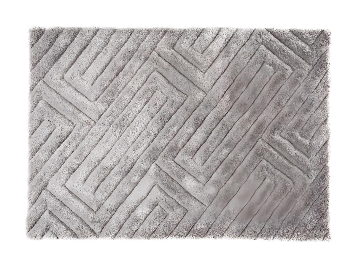 OZAIA Tappeto shaggy effetto 3D MAZE grigio 2  