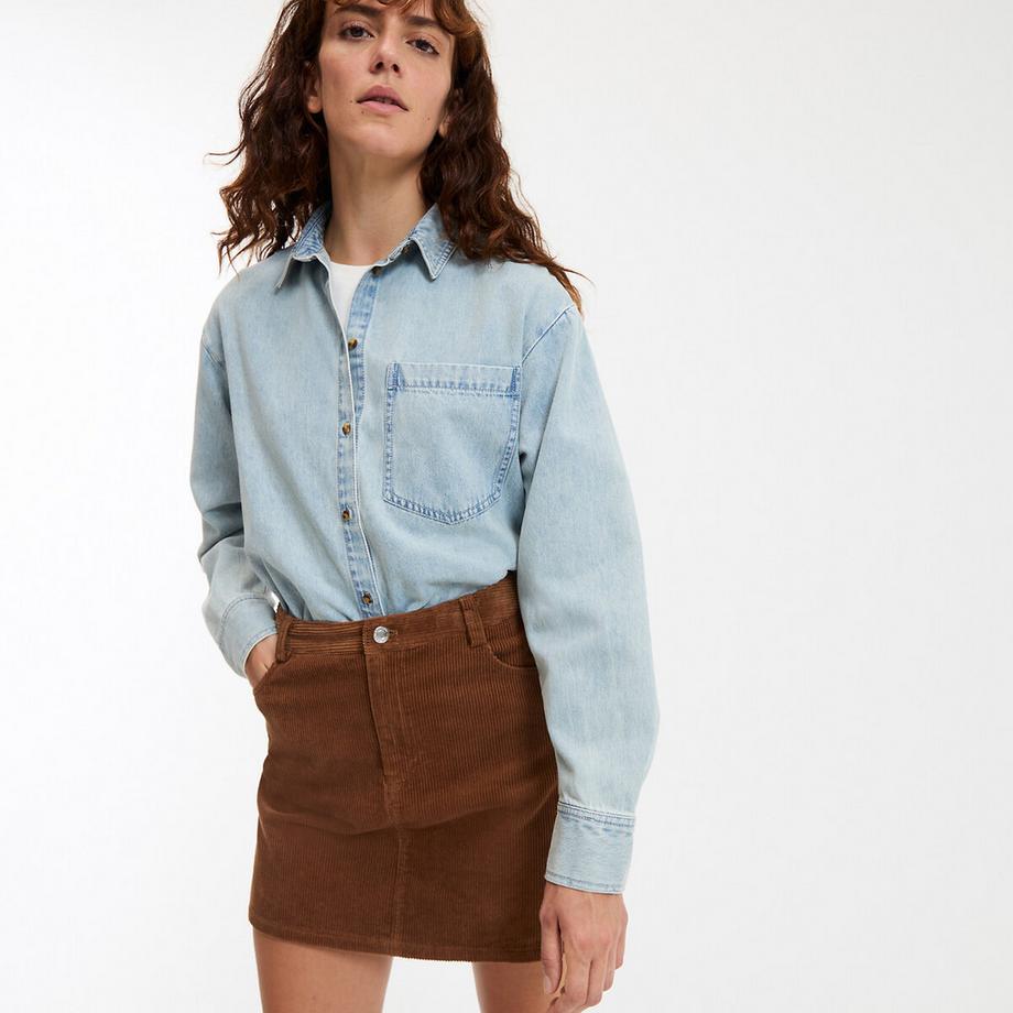 Hemd aus reinem Baumwoll-Denim