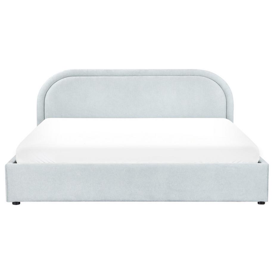 Beliani Bett mit Stauraum aus Chenillegewebe  QUILLIEN  