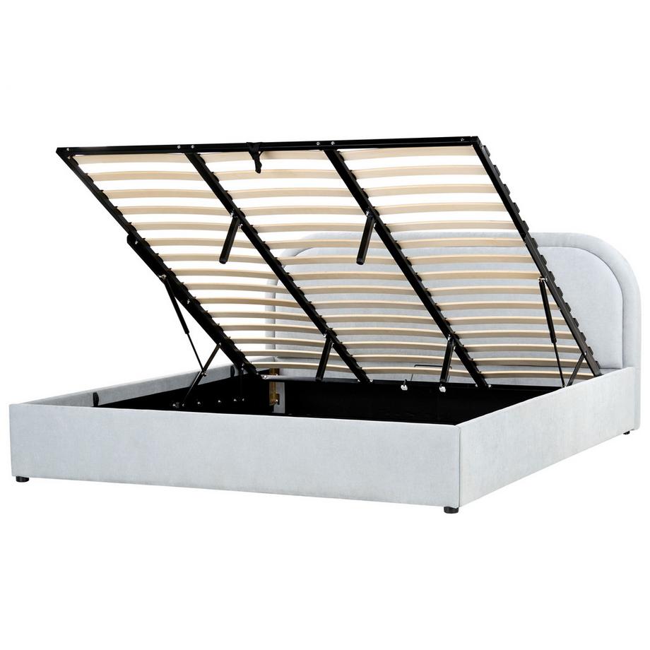 Bett mit Stauraum aus Chenillegewebe  QUILLIEN