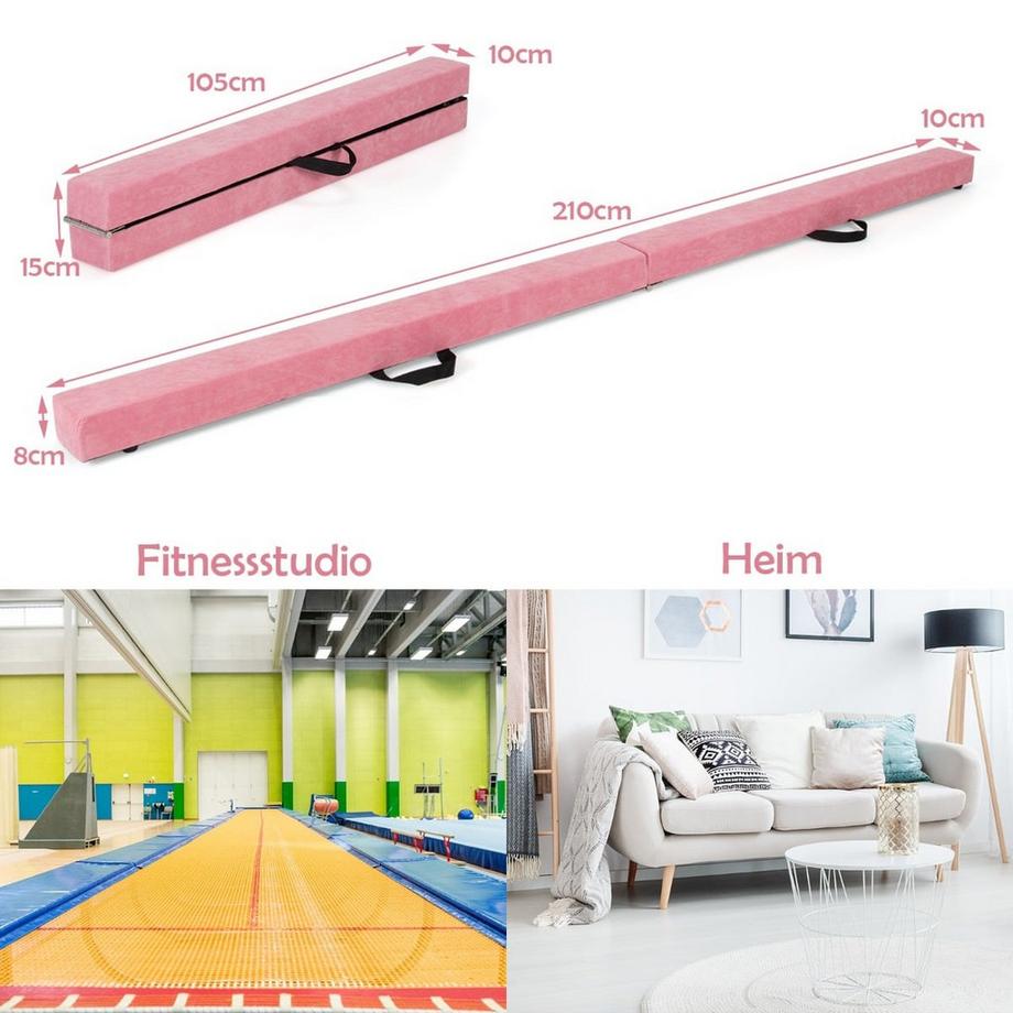 Northix  Trave di equilibrio pieghevole per ginnastica 