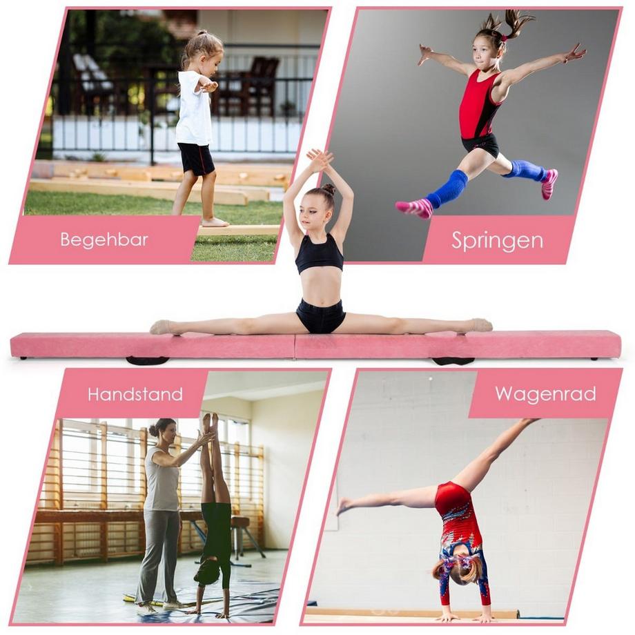Northix  Trave di equilibrio pieghevole per ginnastica 