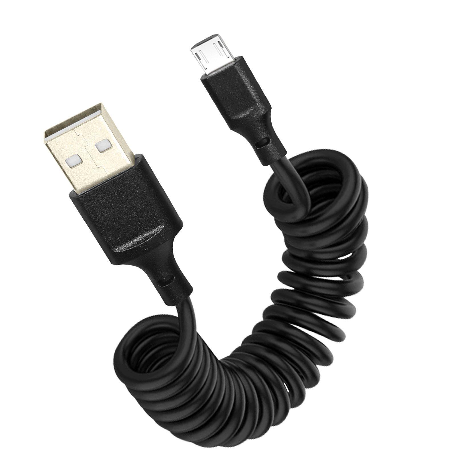 Avizar  USB / Micro-USB Spiralkabel 80cm 