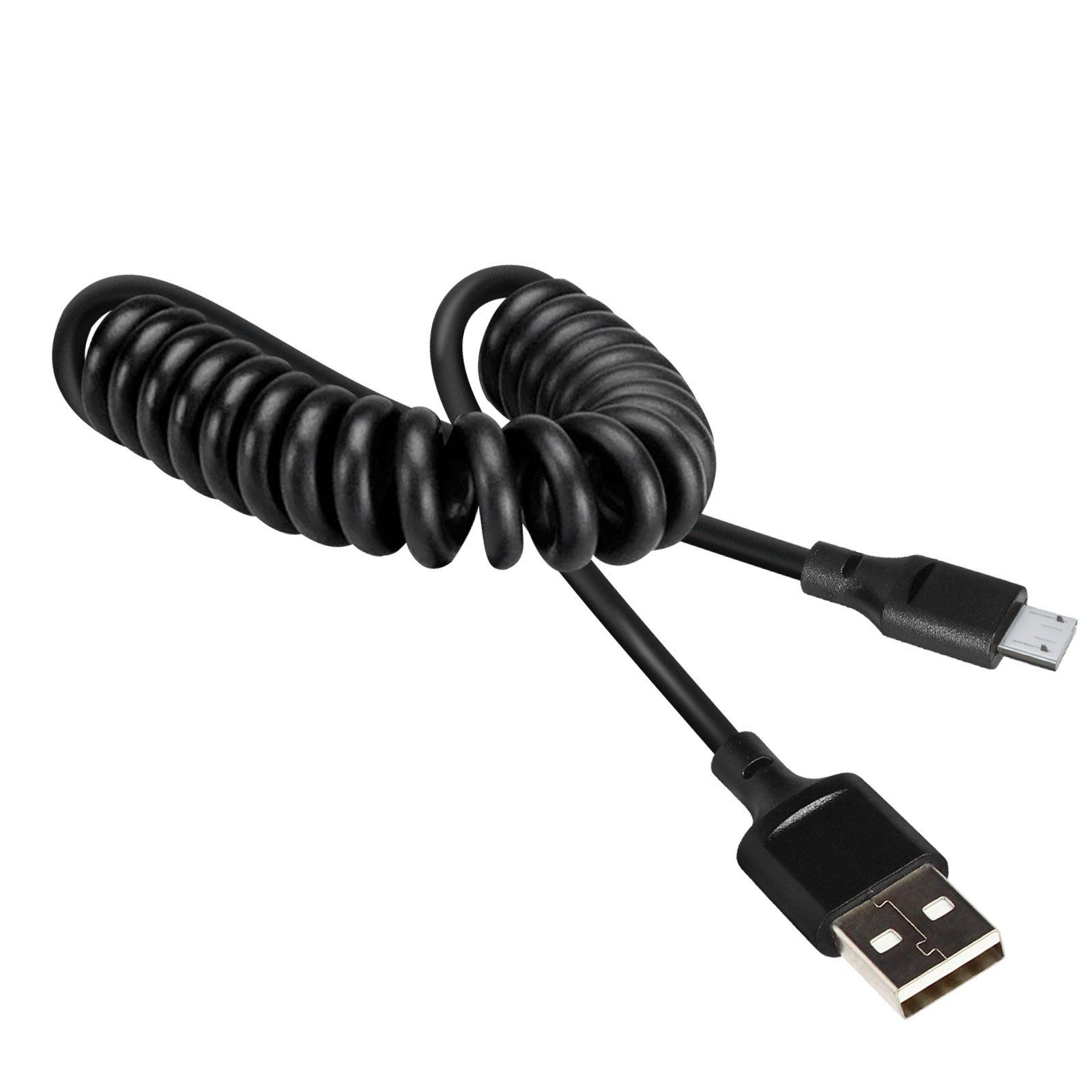 Image of USB / Micro-USB Spiralkabel 80cm