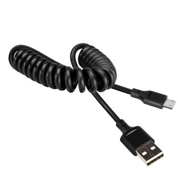 USB / Micro-USB Spiralkabel 80cm