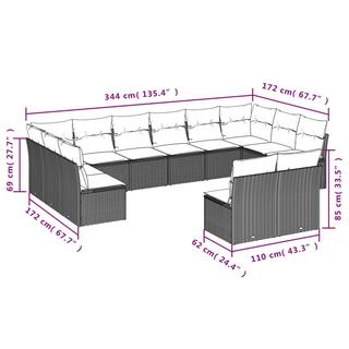 VidaXL Garten sofagarnitur poly-rattan  