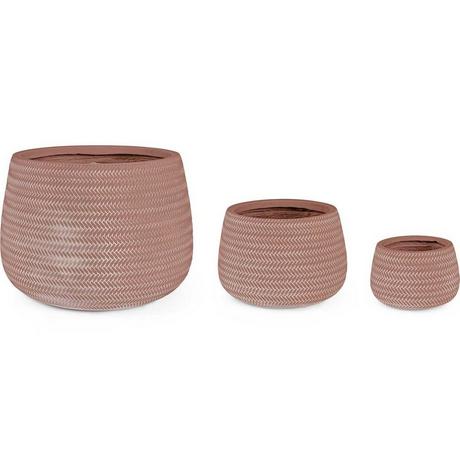 mutoni Fioriera Tressage terracotta (set di 3)  