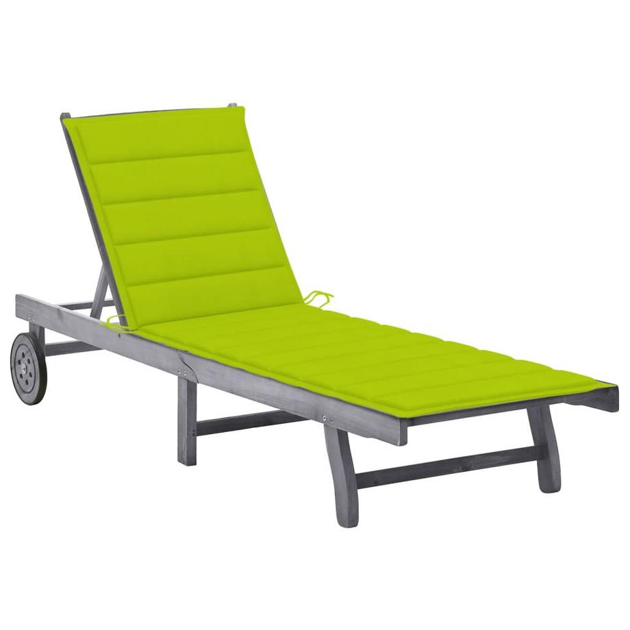 Chaise longue bois d'acacia