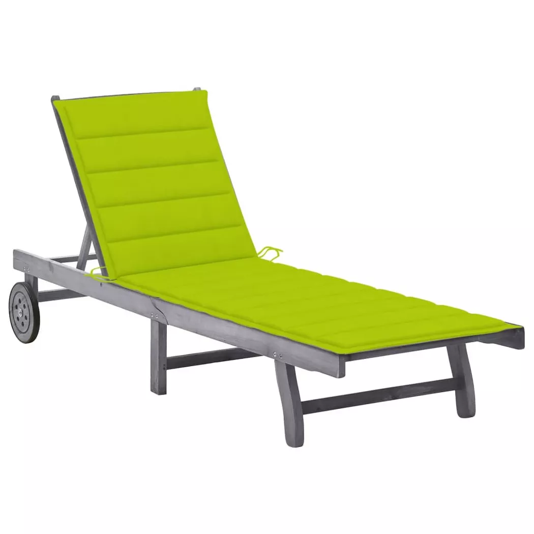 VidaXL - Sonnenliege akazienholz, One Size, Grau