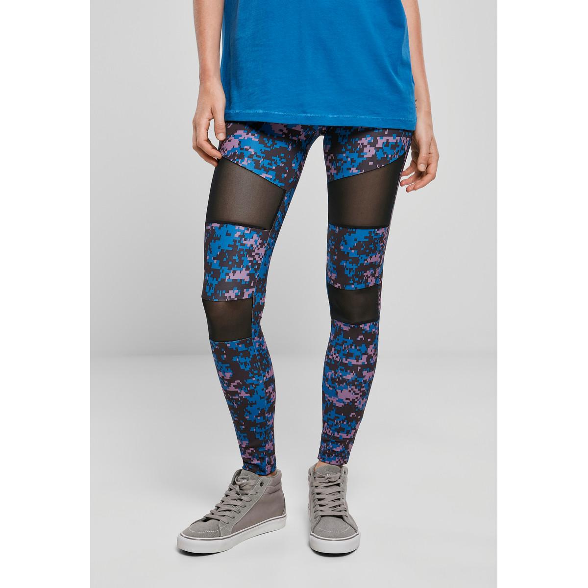 Image of Daen-leggings Caouflage Tech Unisex Schwarz / Blau M