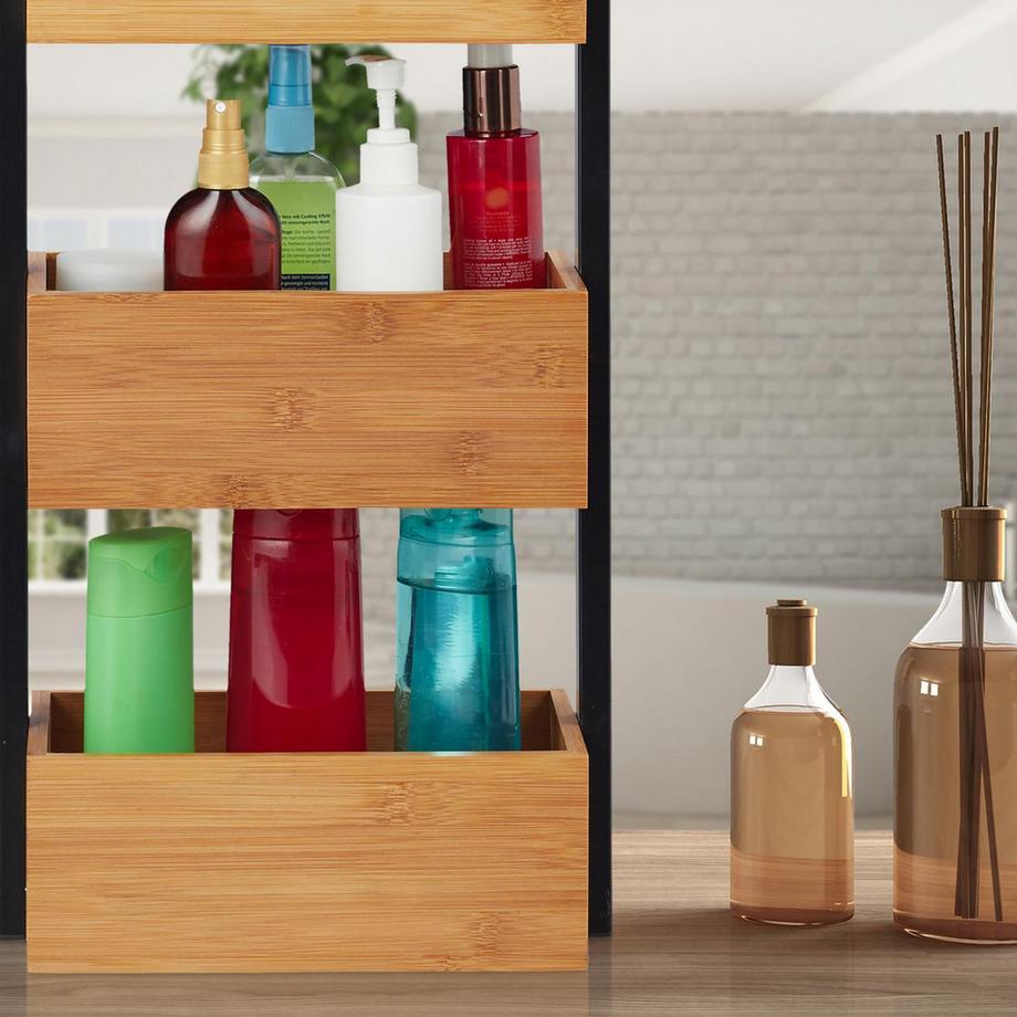 B2X Bambus-Badezimmerregal mit 3 Fächern  