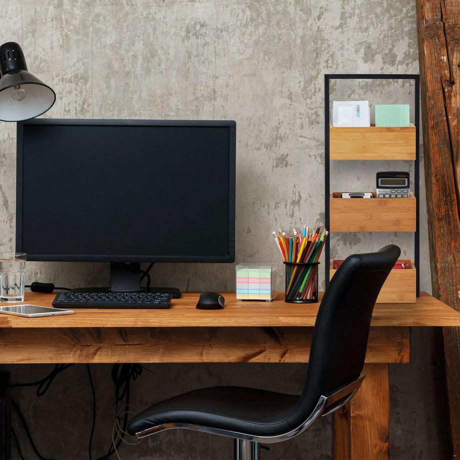 B2X Bambus-Badezimmerregal mit 3 Fächern  