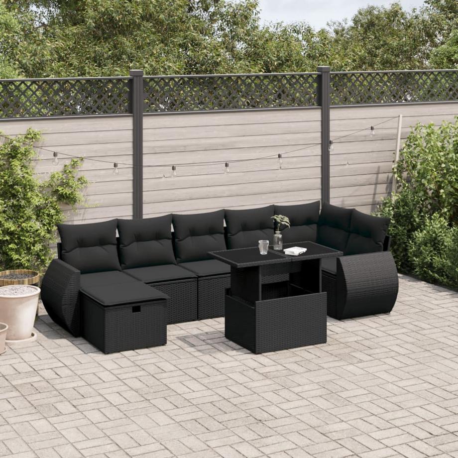VidaXL set divano da giardino Polirattan  