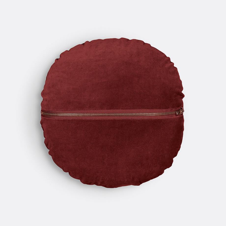 Coussin rond velours
