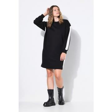 Sweatkleid, oversized, Blockstreifen