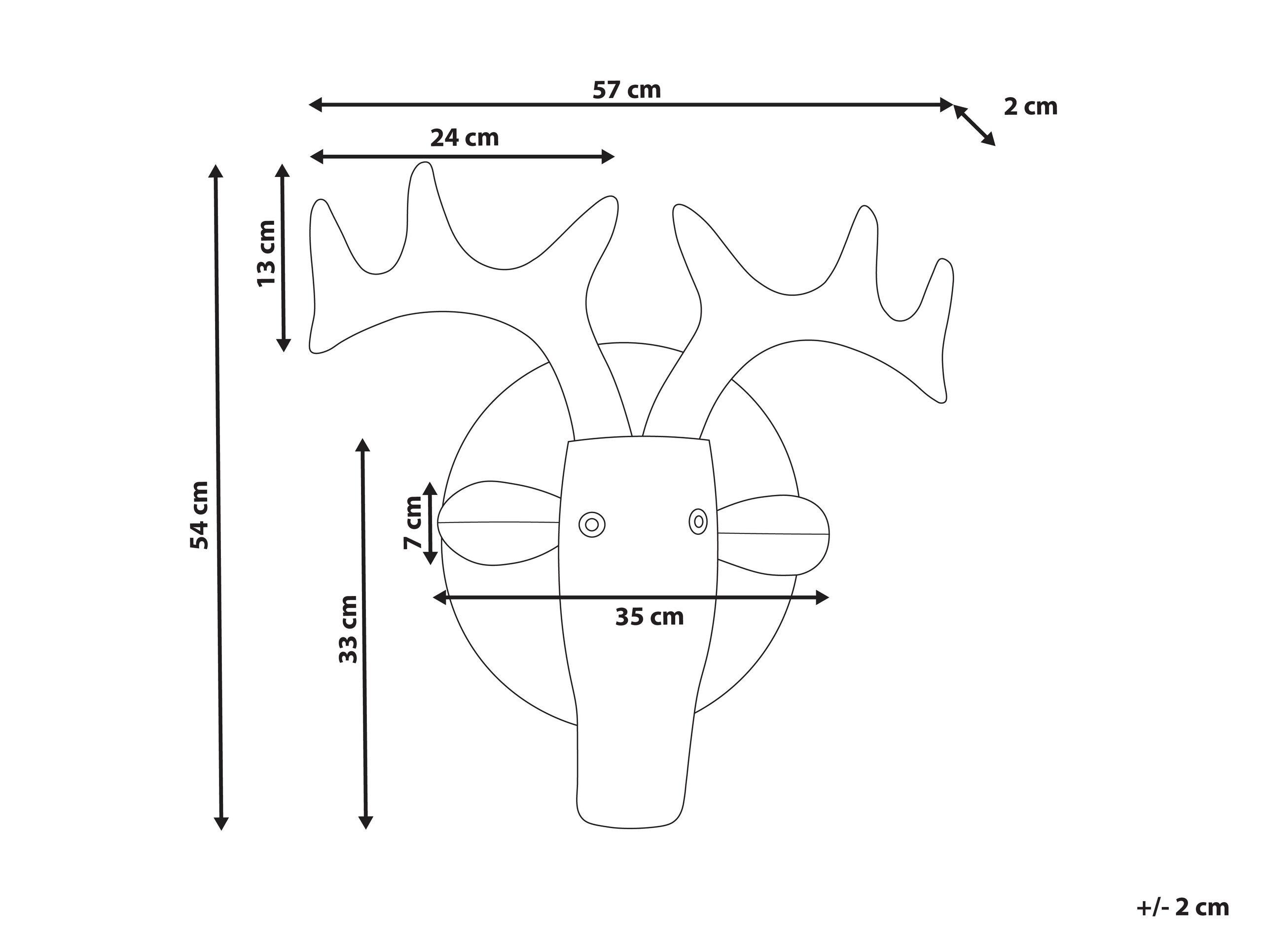 Beliani Wanddekoration aus Eisen Industriell FLUORINE  