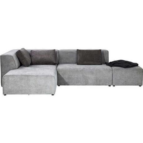 KARE Design Sofa Infinity Ottomane Links Grau  