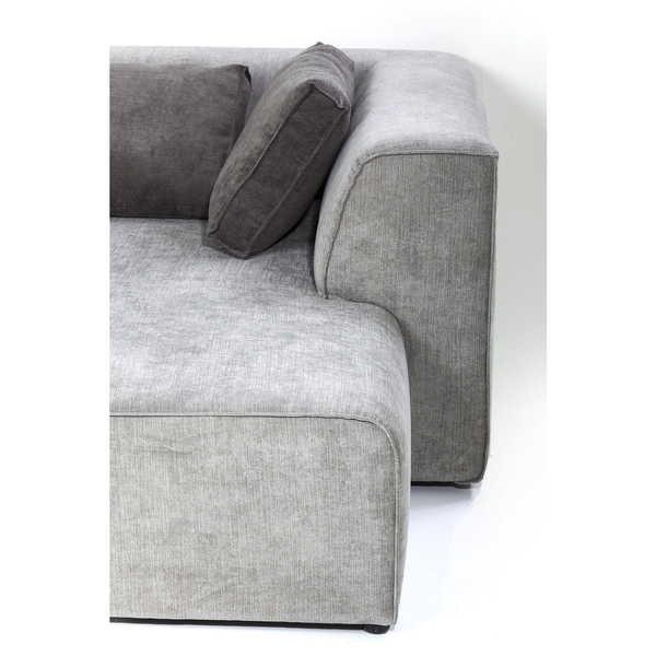 KARE Design Sofa Infinity Ottomane Links Grau  