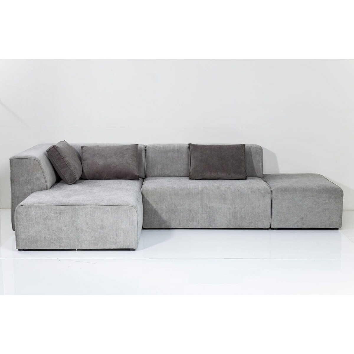 KARE Design Sofa Infinity Ottomane Links Grau  