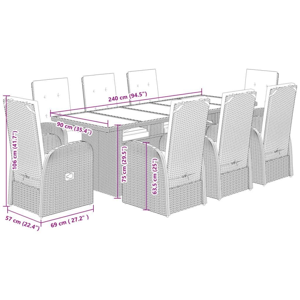 VidaXL Garten essgruppe poly-rattan  