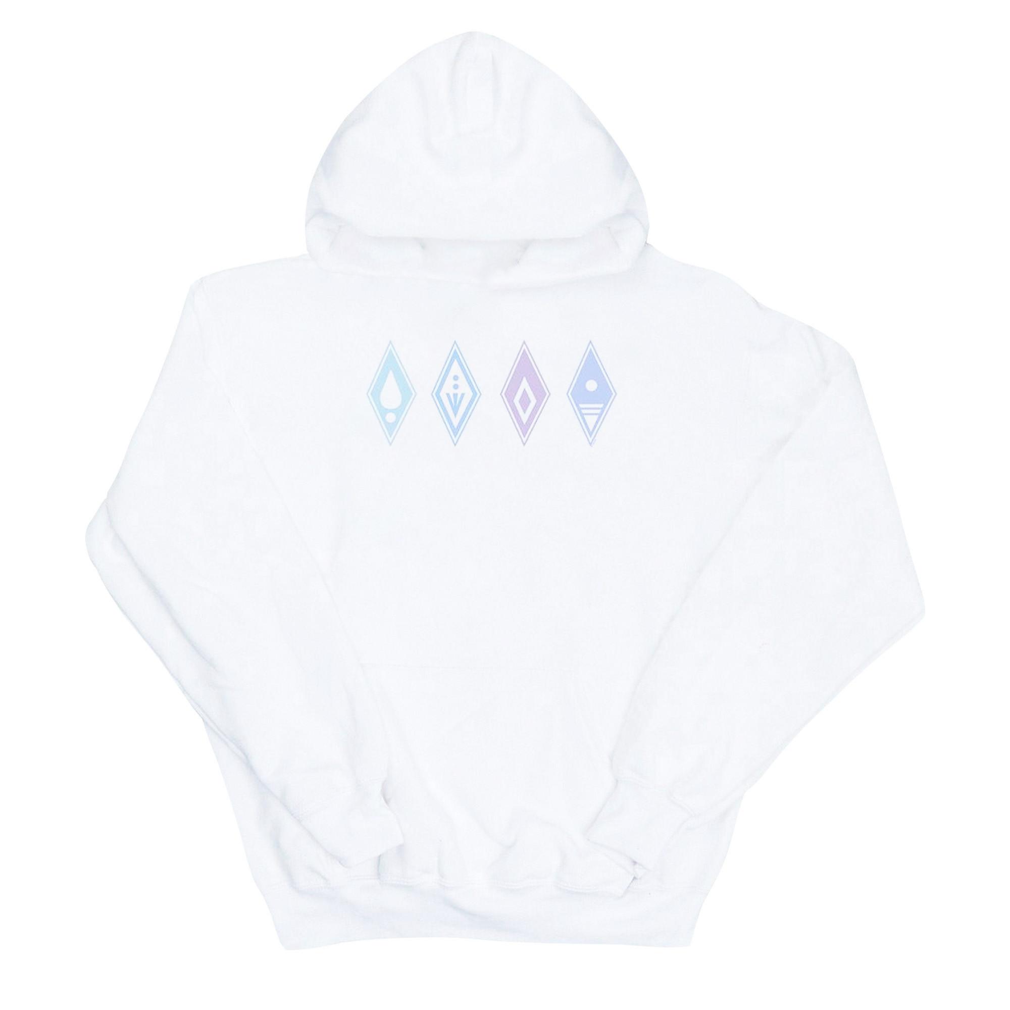 Image of Frozen 2 Elements Symbols Kapuzenpullover Unisex Weiss 104