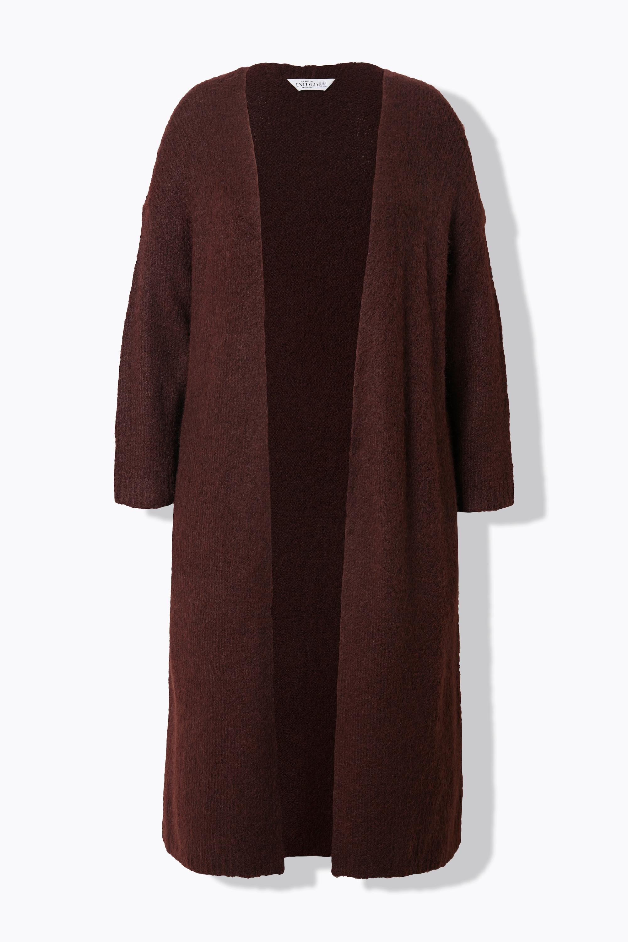 Studio Untold  Long-Strickjacke, oversized, offene Form, Langarm 