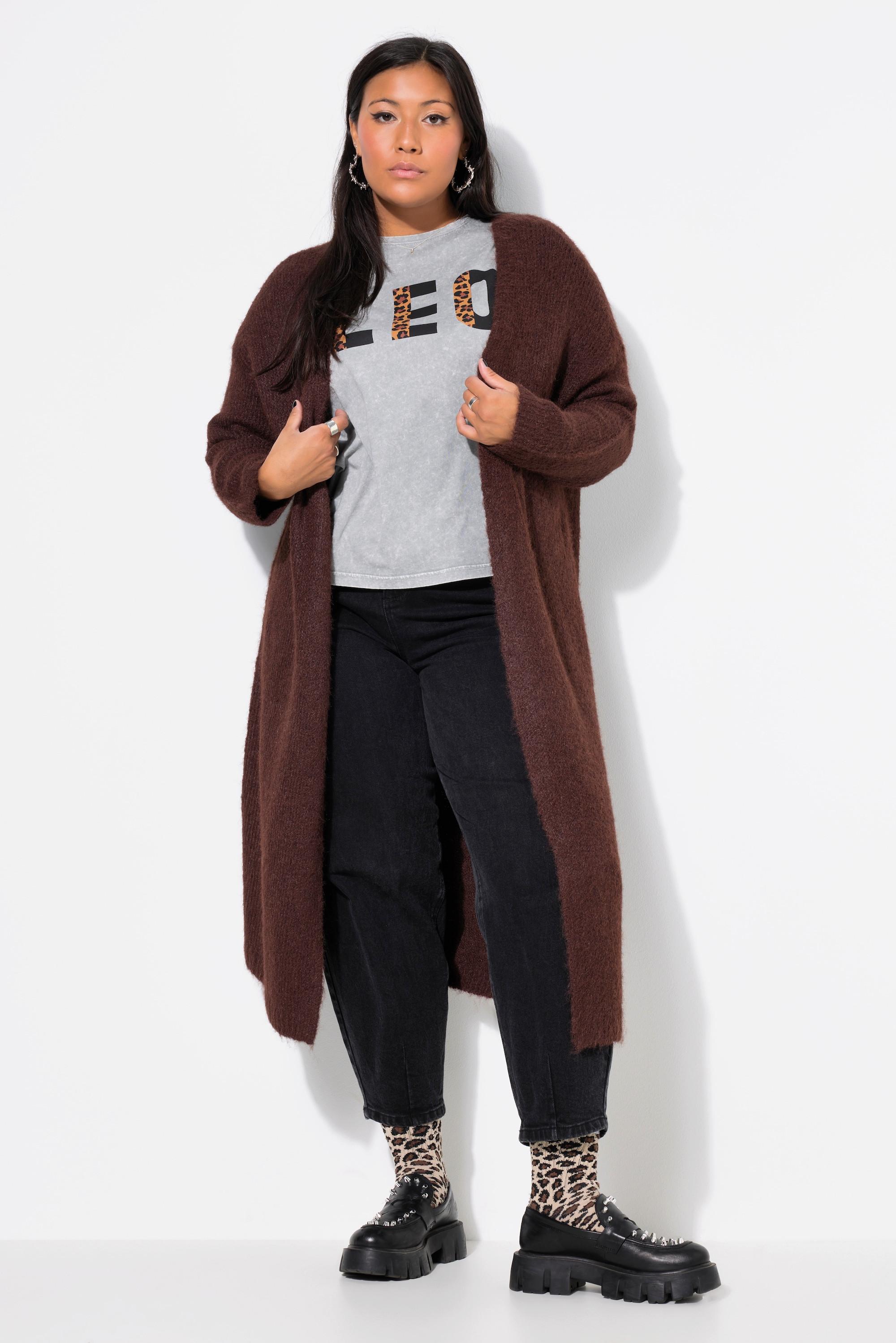 Studio Untold  Long-Strickjacke, oversized, offene Form, Langarm 