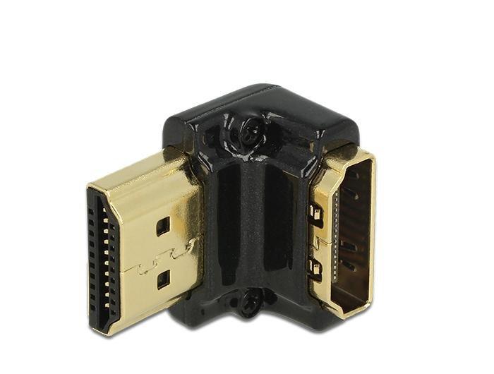 DeLock  DeLOCK HDMI-A/HDMI-A male, F/M, 90° Schwarz 