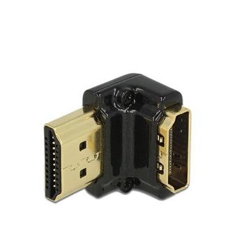 DeLOCK HDMI-A/HDMI-A male, F/M, 90° Schwarz