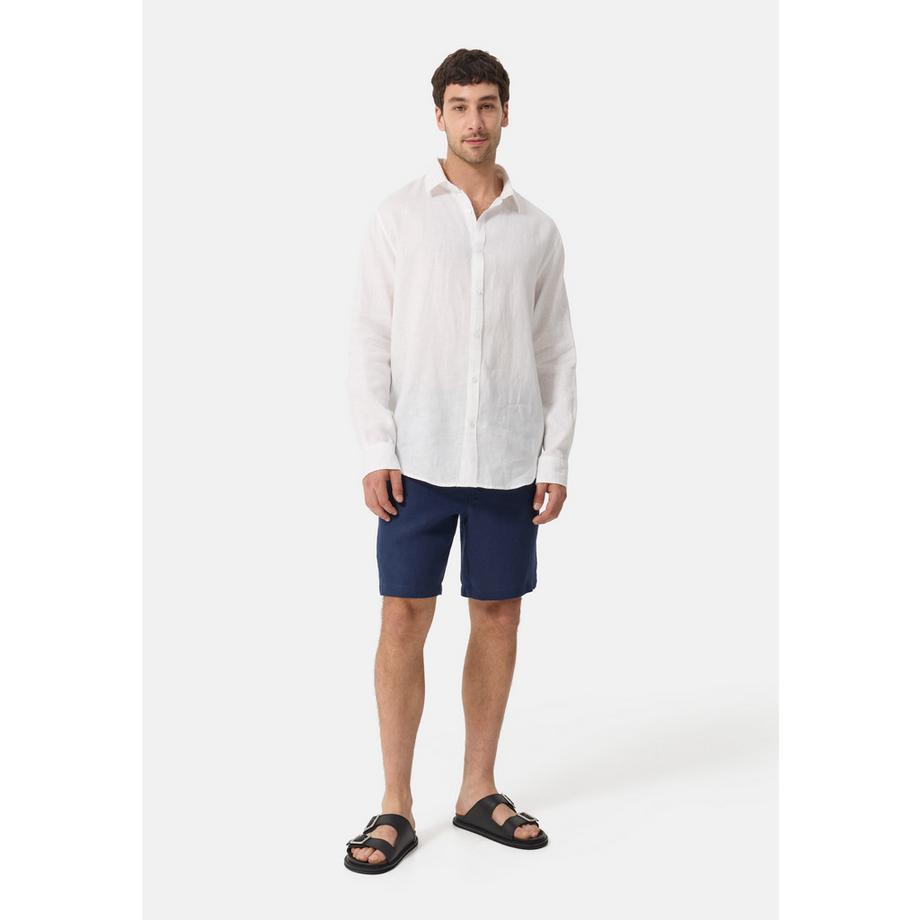 CASH-MERE.CH Leinen Shorts Regular Fit  