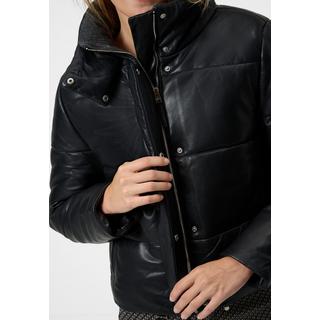 RICANO  Blouson en cuir s Filia, blouson matelassé avec col en tricot 