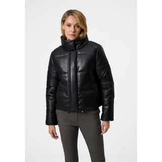 RICANO  Blouson en cuir s Filia, blouson matelassé avec col en tricot 