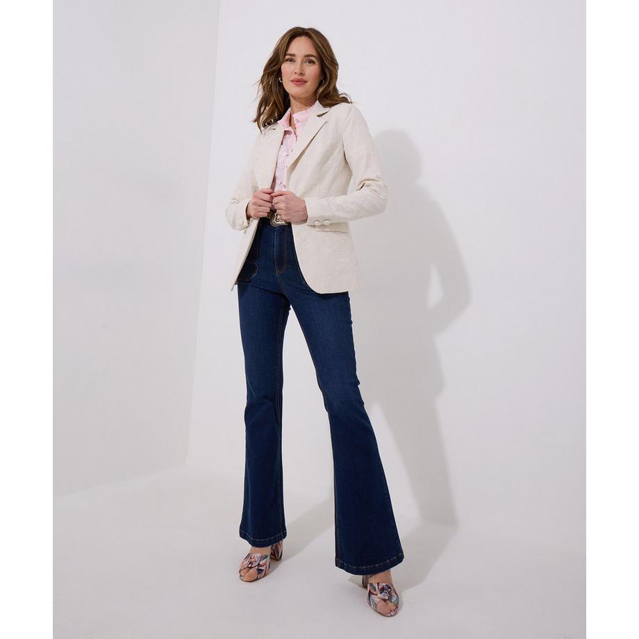 Joe Browns Giacca Misto Lino Ricamo Floreale  