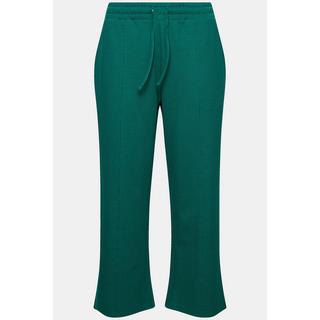 Ulla Popken  Jupe-culotte en molleton de coton bio, jambe large et taille élastique 