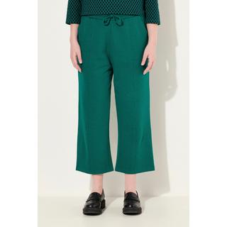 Ulla Popken  Jupe-culotte en molleton de coton bio, jambe large et taille élastique 