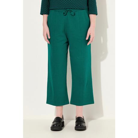 Ulla Popken  Jupe-culotte en molleton de coton bio, jambe large et taille élastique 