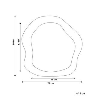 Beliani Specchio en Bouclé Moderno BLISMES  