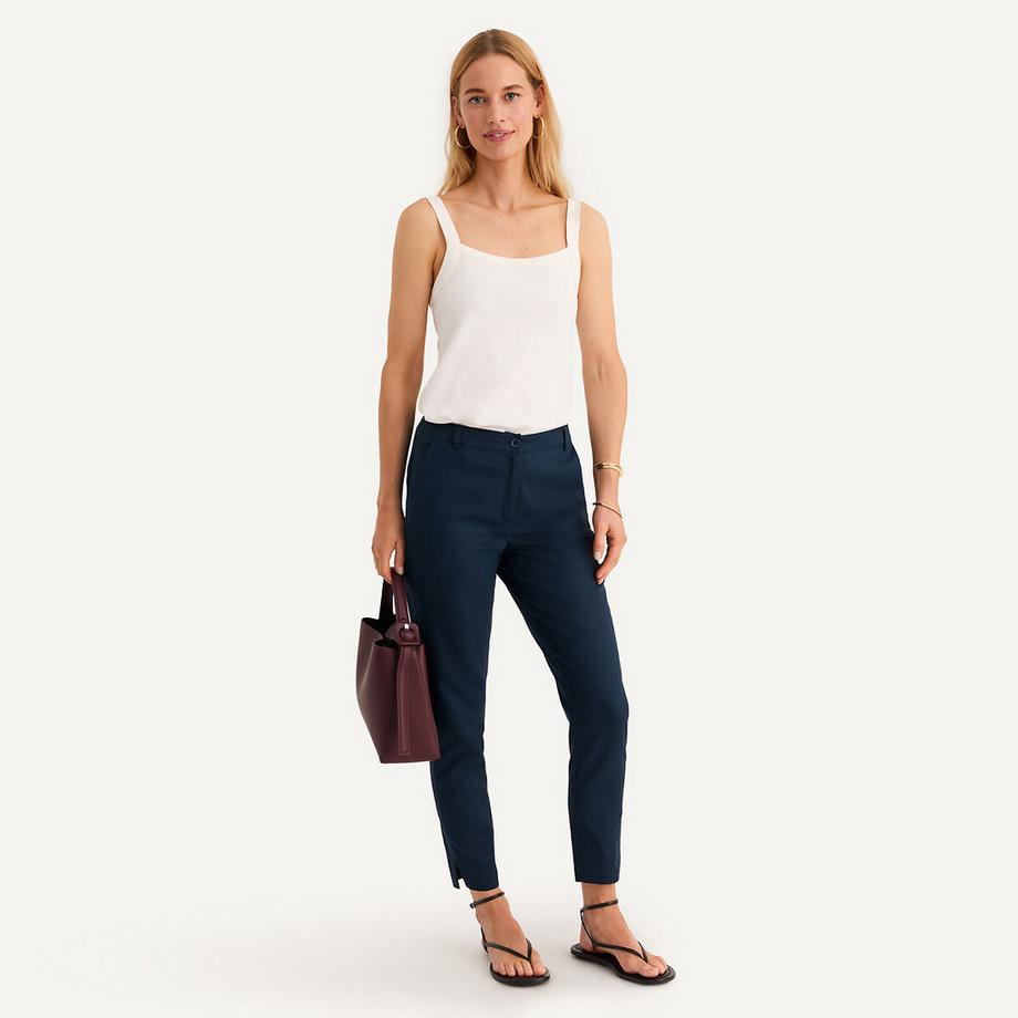 La Redoute Collections 7/8-Hose Leinen Baumwolle Slim Fit  