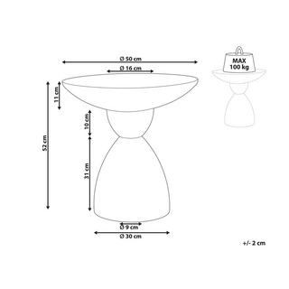 Beliani Table d'appoint en MgO Moderne CAFFI  