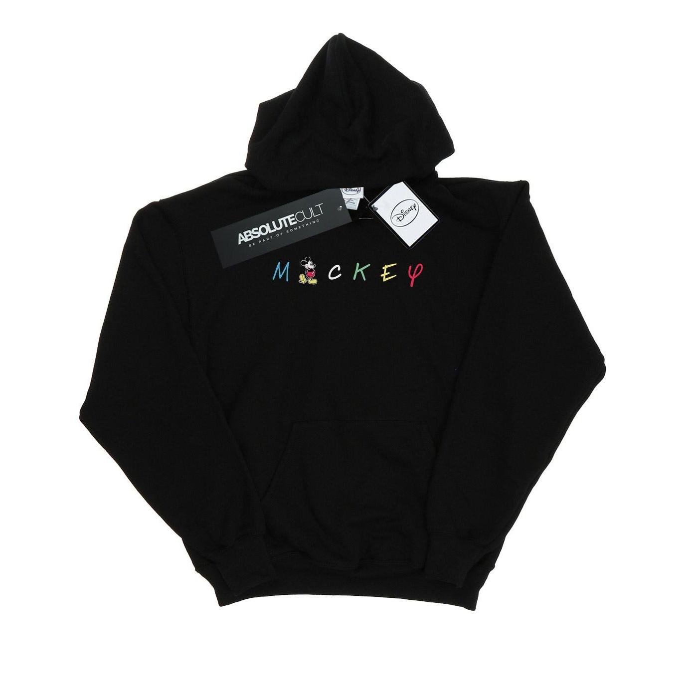 Image of Mickey Mouse Wording Logo Kapuzenpullover Jungen Schwarz 128