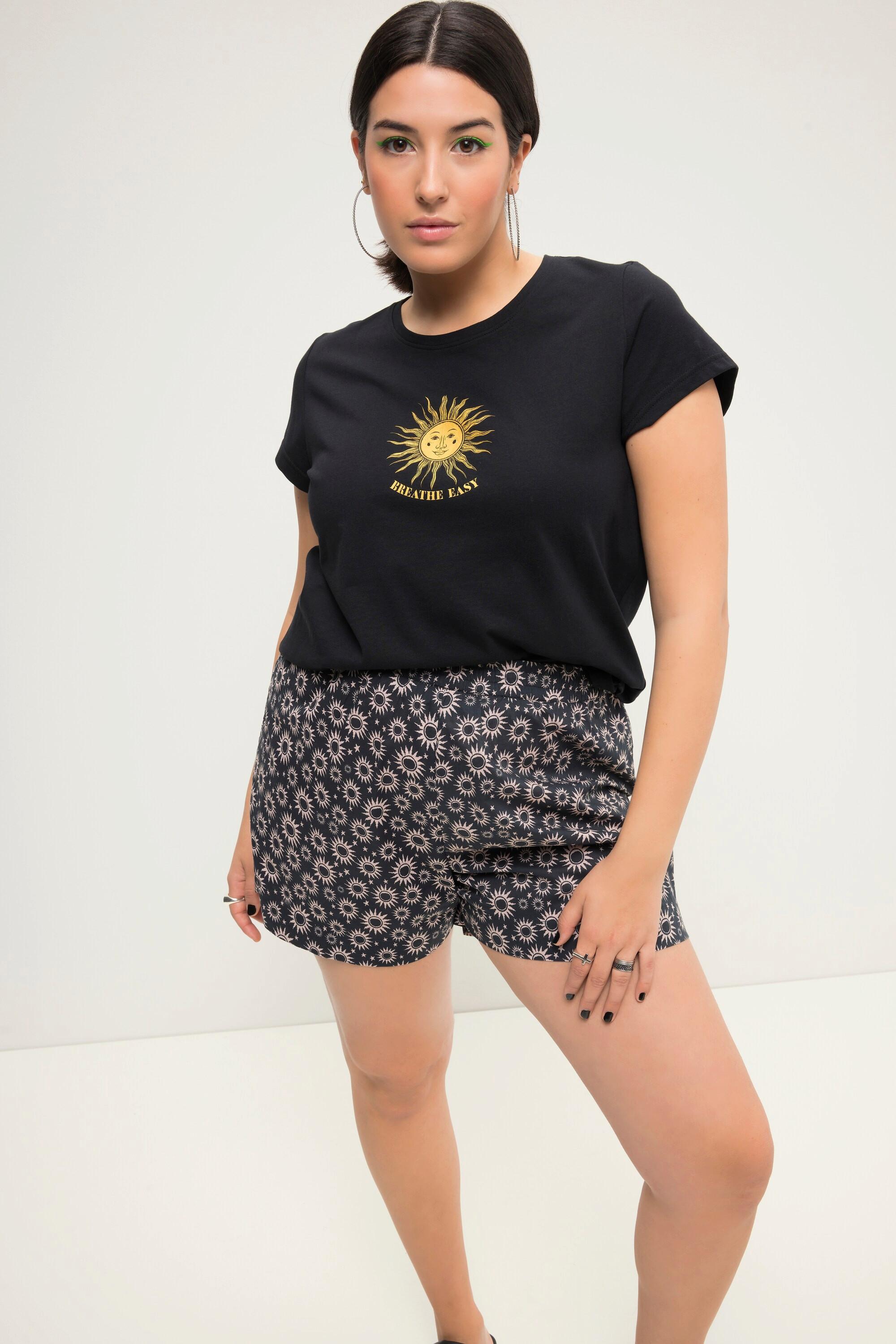 Studio Untold  T-Shirt, Classic Shape, Sun-Print, Rundhals, Halbarm 